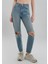 Star 90lar Yırtıklı İndigo Mavisi Jean Pantolon101077-85157 5