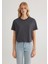 Bisiklet Yaka Antrasit Basic Tişört 1611651-70087 4