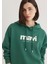 Logo Baskılı Kapüşonlu Yeşil Sweatshirt 168334-71874 1