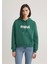 Logo Baskılı Kapüşonlu Yeşil Sweatshirt 168334-71874 3