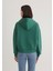 Logo Baskılı Kapüşonlu Yeşil Sweatshirt 168334-71874 4