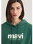Logo Baskılı Kapüşonlu Yeşil Sweatshirt 168334-71874 5