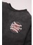 Erkek Bebek Bisiklet Yaka Baskılı Yıkamalı Soluk Efektli Sweatshirt D4493A524AU 2