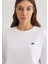 Bisiklet Yaka Basic Beyaz Crop Tişört 1612187-620 5