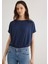 Lux Touch TENCEL TM Lacivert Modal Basic Tişört 167245-70487 2