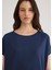 Lux Touch TENCEL TM Lacivert Modal Basic Tişört 167245-70487 5