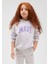 Logo Baskılı Kapüşonlu Gri Sweatshirt7610035-85438 1