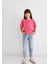 Mavi Logo Baskılı Pembe Crop Tişört 7610181-71111 1