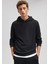 Black Kapüşonlu Siyah Sweatshirt0S10135-900 1