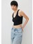 V Yaka Siyah Basic Crop Atlet 1612375-900 1