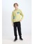 Erkek Çocuk 2'li Takım Kapüşonlu Baskılı Kalın Sweatshirt Beli Lastikli Jogger Eşofman Altı D5222A824WN 1