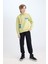 Erkek Çocuk 2'li Takım Kapüşonlu Baskılı Kalın Sweatshirt Beli Lastikli Jogger Eşofman Altı D5222A824WN 2