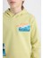 Erkek Çocuk 2'li Takım Kapüşonlu Baskılı Kalın Sweatshirt Beli Lastikli Jogger Eşofman Altı D5222A824WN 5