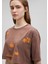 Baskılı Kahverengi Crop Tişört1612499-70244 5