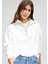Sporty Lux Yarı Fermuarlı Beyaz Sweatshirt1S10169-70057 2