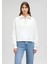 Sporty Lux Yarı Fermuarlı Beyaz Sweatshirt1S10169-70057 4
