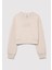 Logo Baskılı Bej Crop Sweatshirt 7S10078-70072 2