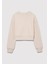 Logo Baskılı Bej Crop Sweatshirt 7S10078-70072 3