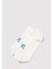 Mavi Logo Baskılı Beyaz Patik Çorap 1912784-20454 2
