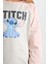 Kız Çocuk 2'li Pijama Takımı Disney Lilo & Stitch Bisiklet Yaka Üst Uzun Alt D3747A824AU 4