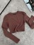 Uzun Kollu Basic Crop Top 1