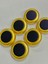 Kaban Kürk Manto Düğmesi / Italyan Düğme 6 Lı Set / Mat Gold Lacivert 3 cm /M010 1