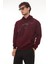 Bordo Üç İplik Head Chopper Nakışlı Oversize Kapşonlu Sweatshirt- 2319 1