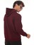 Bordo Üç İplik Head Chopper Nakışlı Oversize Kapşonlu Sweatshirt- 2319 3