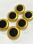 Kaban Kürk Manto Düğmesi / Italyan Düğme 6 Lı Set / Mat Gold Siyah 3 cm /M010 1