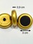 Kaban Kürk Manto Düğmesi / Italyan Düğme 6 Lı Set / Mat Gold Siyah 3 cm /M010 2