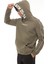 Haki Kapüşon Baskılı Üç Iplik Oversize Sweatshirt- 2440 1