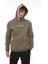 Haki Kapüşon Baskılı Üç Iplik Oversize Sweatshirt- 2440 2