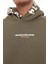 Haki Kapüşon Baskılı Üç Iplik Oversize Sweatshirt- 2440 3