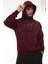 Bordo Üç İplik Head Chopper Nakışlı Oversize Kapşonlu Sweatshirt- 2319 5