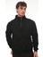 Siyah Kapitone Detaylı Yarım Fermuarlı Regular Fit Sweatshirt- 2326 2