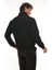 Siyah Kapitone Detaylı Yarım Fermuarlı Regular Fit Sweatshirt- 2326 4