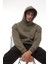Haki Sırtı Etnik Baskılı Kapüşonlu Üç Iplik Oversize SWEATSHIRT-2438 2