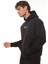 Siyah Sırtı Baskılı Kapüşonlu Üç Iplik Oversize Sweatshirt- 2441 2