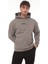Füme Sırtı Baskılı Kapüşonlu Üç Iplik Oversize Sweatshirt- 2441 3