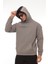 Füme Sırt Şeritli Kapüşonlu Üç Iplik Oversize SWEATSHIRT-2437 2