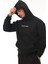 Lacivert Sırtı Etnik Baskılı Kapüşonlu Üç Iplik Oversize SWEATSHIRT-2438 3