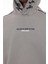 Füme Kapüşon Baskılı Üç Iplik Oversize Sweatshirt- 2440 3