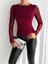 Kadın Bordo Uzun Tül Kol Sandy Bluz HZL25W-FRY122521 2