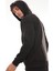 Siyah Sırt Şeritli Kapüşonlu Üç Iplik Oversize SWEATSHIRT-2437 1