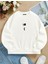Oversize Bisiklet Yaka Basic Balloon Astronaut Baskılı Sweatshirt - Ekru 1