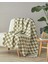 Light Plaid Akrilik Tv Battaniye Yeşil 1