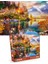 2 Adet 1000 Parça Puzzle - Starry Night (Yıldızlı Gece) - Mountain Houses (Dağ Evleri) 3