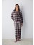 Halie Checked Antrasit Gömlek Pantolon Pijama Takımı 2