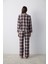 Halie Checked Antrasit Gömlek Pantolon Pijama Takımı 5
