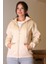 Fermuarlı Cepli Bej Kadın Sweatshirt 5028-2K4 1